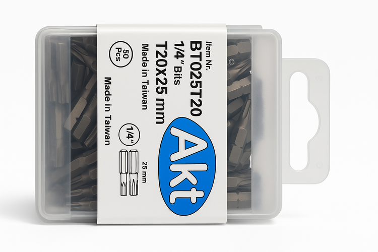 نوک پیچ گوشتی ساق 1/4 ستاره ای 25 میلیمتری T15 م.م بسته 50 عددی